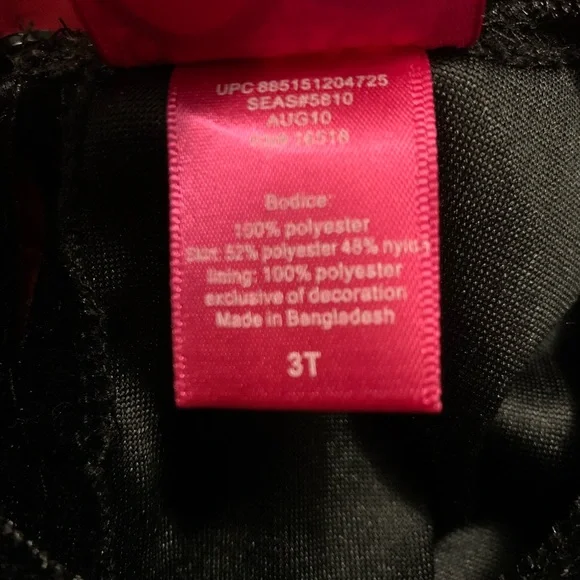 Red and black little girls dress - Picture 3 of 4